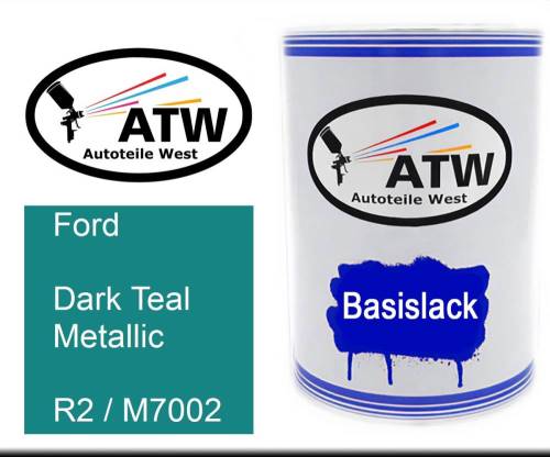 Ford, Dark Teal Metallic, R2 / M7002: 500ml Lackdose, von ATW Autoteile West.
